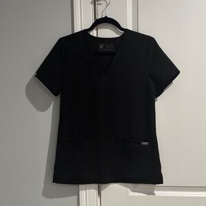 Figs Women's Black Short Sleeve Top